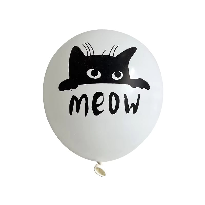 12" Shy Cat Meow Animal Balloons