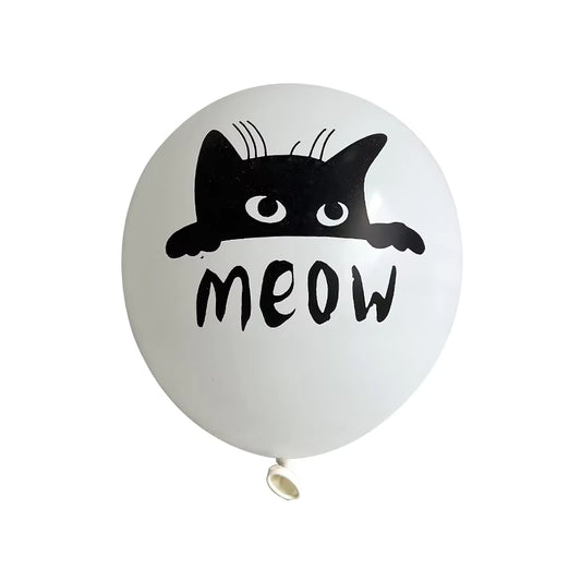 12" Shy Cat Meow Animal Balloons