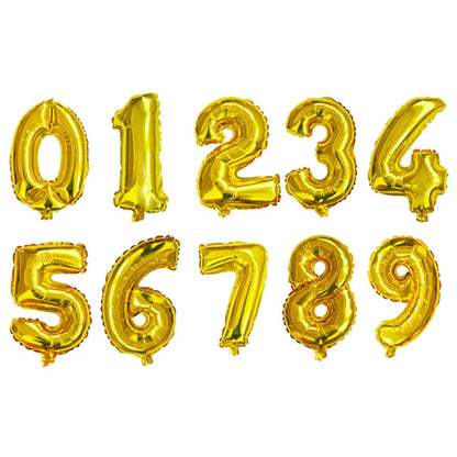32" Foil Number Balloon - Golden
