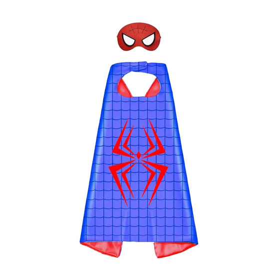 Spider Man Blue Cape & Mask