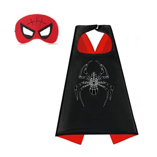 Spider Man Black Cape & Mask
