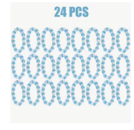 Leis Necklaces - White and Light Blue