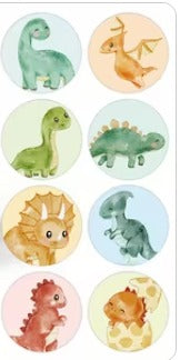 12pcs Cute Dinosaur Stickers