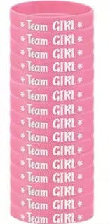 "Team Girl" Silicone Bracelets