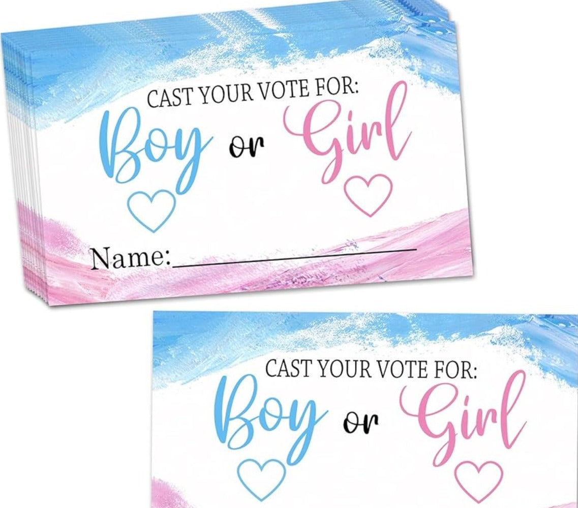 12pc Gender Reveal Voting Card