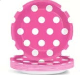 Pink Polka Dot Mouse Party Plates