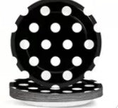 Black Polka Dot Mouse Party Plates