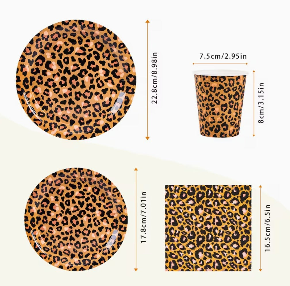Leopard Print Party Set 40pcs