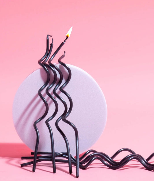 Black Twisted Cute Candle