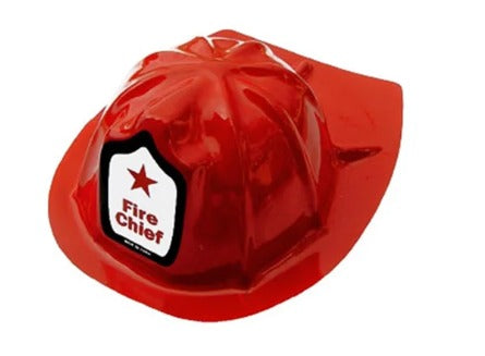 7pcs Red Plastic Firefighter Helmets
