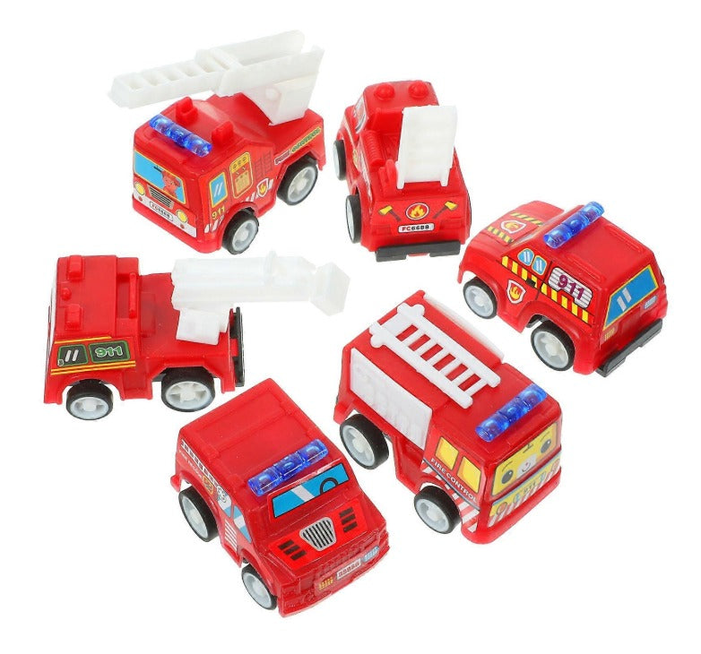 6 Mini Fire Truck Toys Style 2