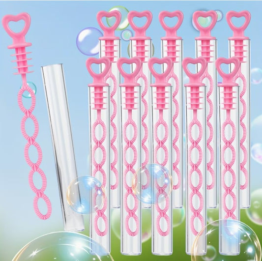 6pcs Heart-Shaped Bubble Wand Sticks