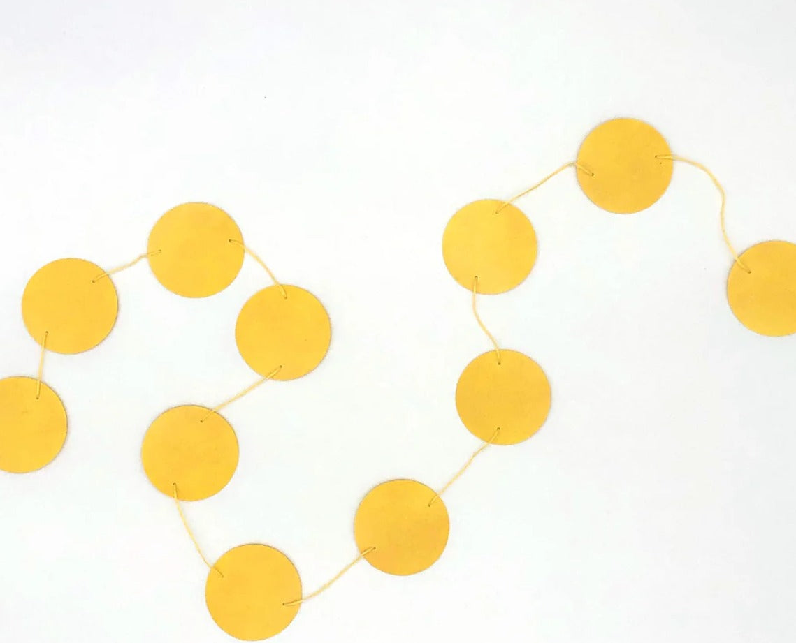 Paper Circle Garland – Yellow