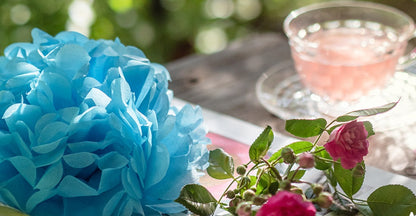 Tissue Paper Pompom Flower - Sky Blue