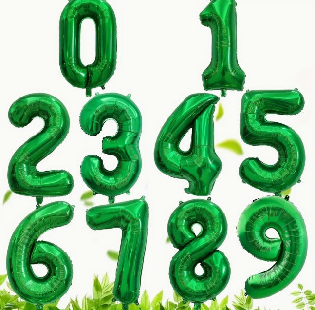 16" Foil Number Balloon - Green