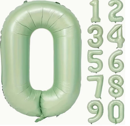 16" Foil Number Balloon - Olive Green
