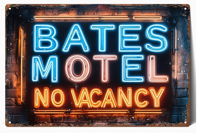 Vintage Metal Wall Sign - Bates Motel