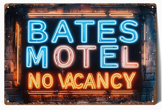 Vintage Metal Wall Sign - Bates Motel