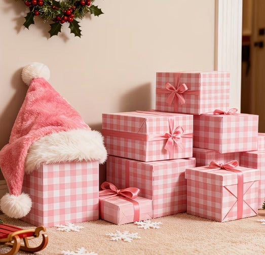 Pink Checkered Wrapping Paper