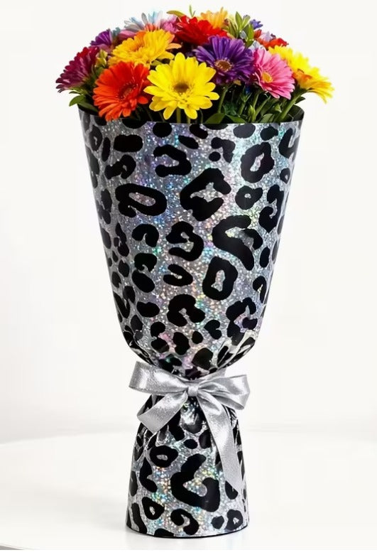Glitter Leopard print wrapping paper