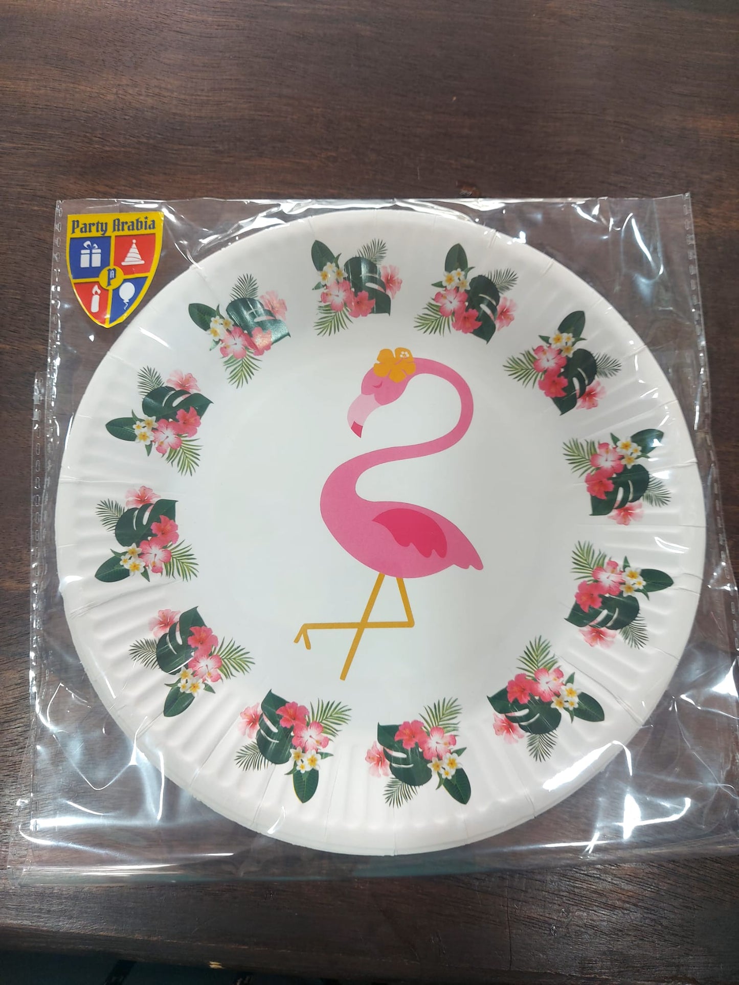 5 pcs Flamingo Small Paper Plates