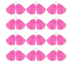 2 pcs  Vibrant Pink Cheerleading Pom Poms