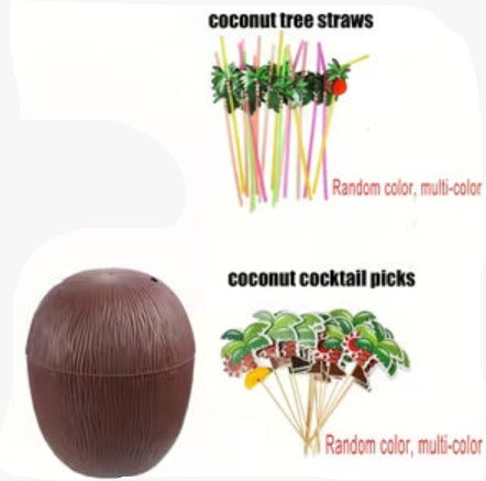 3 sets Hawaiian Coconut Cups