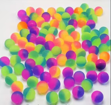 10 pcs Mini Rainbow High Bounce Rubber Balls