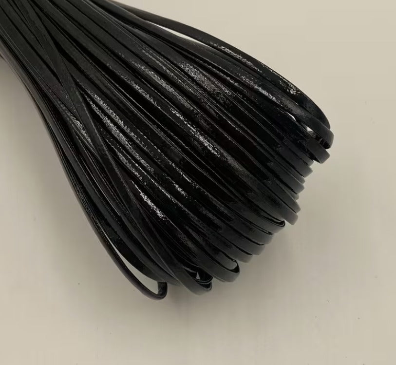 2yards Faux Leather Flat Rope 3mm