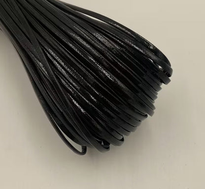 2yards Faux Leather Flat Rope 3mm