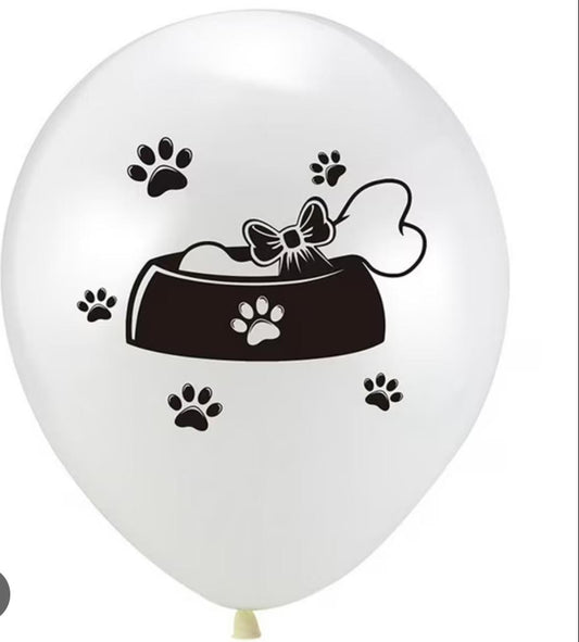 12" Dog Bone & Ribbon Balloons – Dog Food Theme