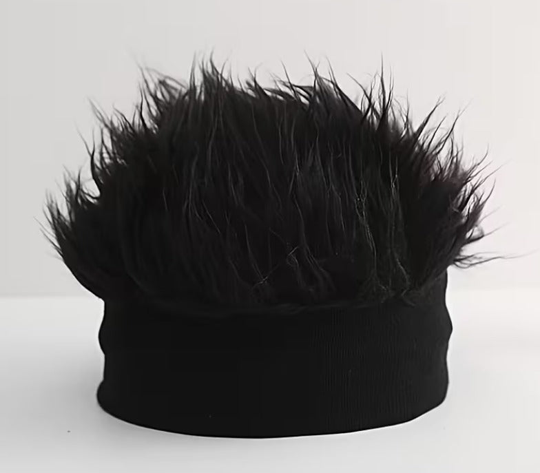 Men’s Winter Knit Wig Hat - Black