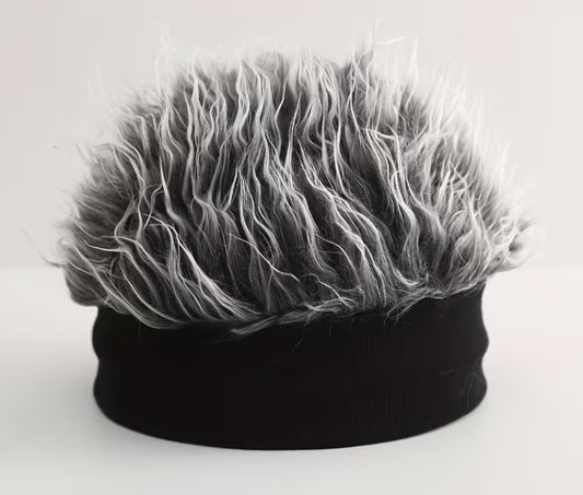 Men’s Winter Knit Wig Hat - Black
