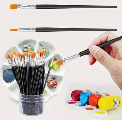8 pcs Brushes Flat And Round Heads