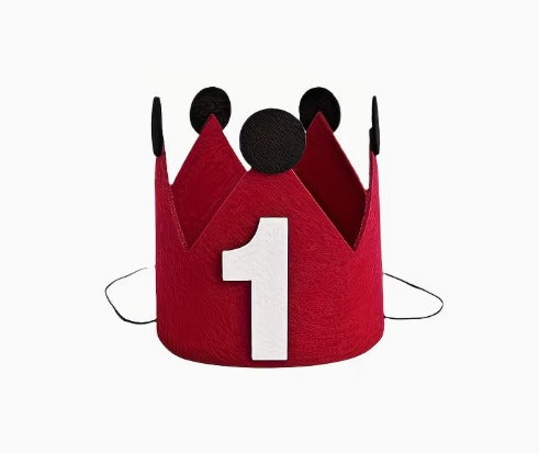 Red Crown Birthday Party Hat