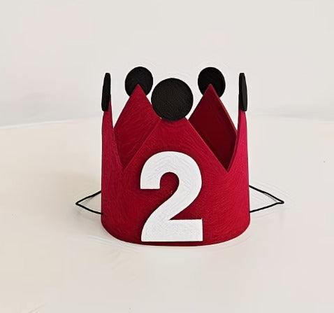 Red Crown Birthday Party Hat