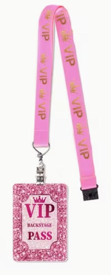VIP Badge Lanyards with Plastic Pass Cards