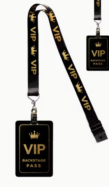 VIP Badge Lanyards with Plastic Pass Cards