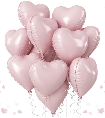 6pcs Elegant Heart Foil Balloon
