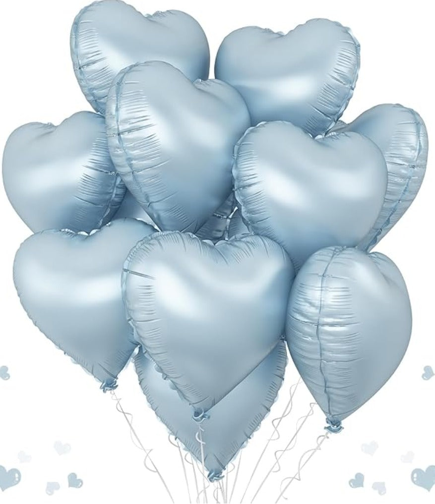 6pcs Elegant Heart Foil Balloon