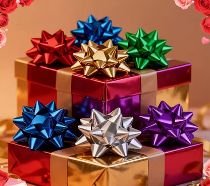 Large Self-Adhesive Christmas Gift Bows