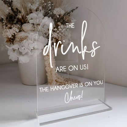 Wedding Bar Sign with Stand