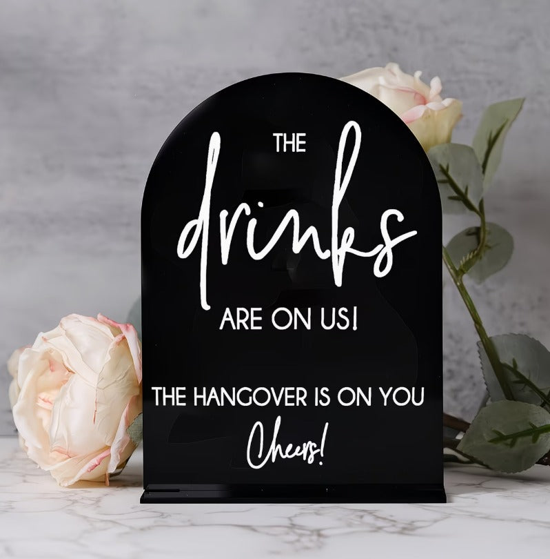 Wedding Bar Sign with Stand