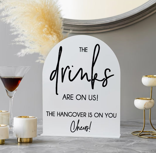 Wedding Bar Sign with Stand