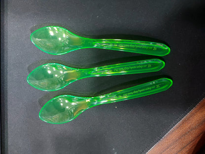 Neon Green Party Essentials Hard Plastic Cutlery Combo Pack
