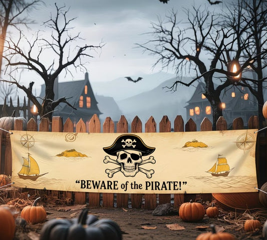 Halloween Pirate Party Banner
