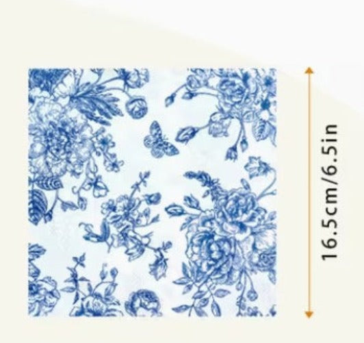 Elegant Blue And White Porcelain Design Disposable Tableware
