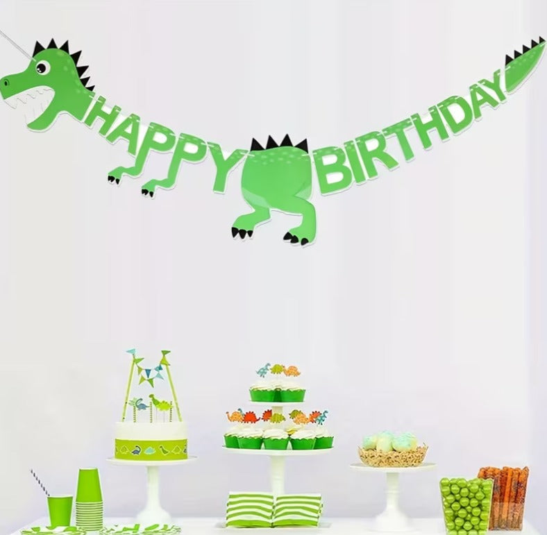 Dinosaur Happy Birthday Banner (T-Rex)