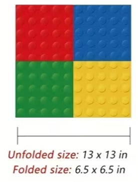 Colorful Lego Building Block Party Tableware