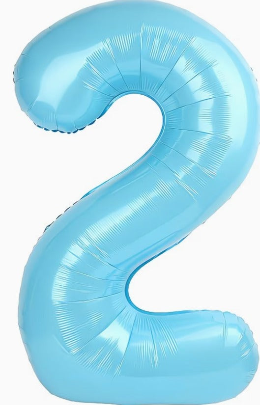 16" Foil Number Balloon - Light Blue